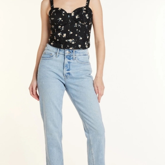 No Boundaries Black Soot Floral Bustier. - Picture 4 of 10